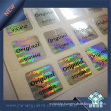 Print Serial Number Plain Hologram Sticker Gold